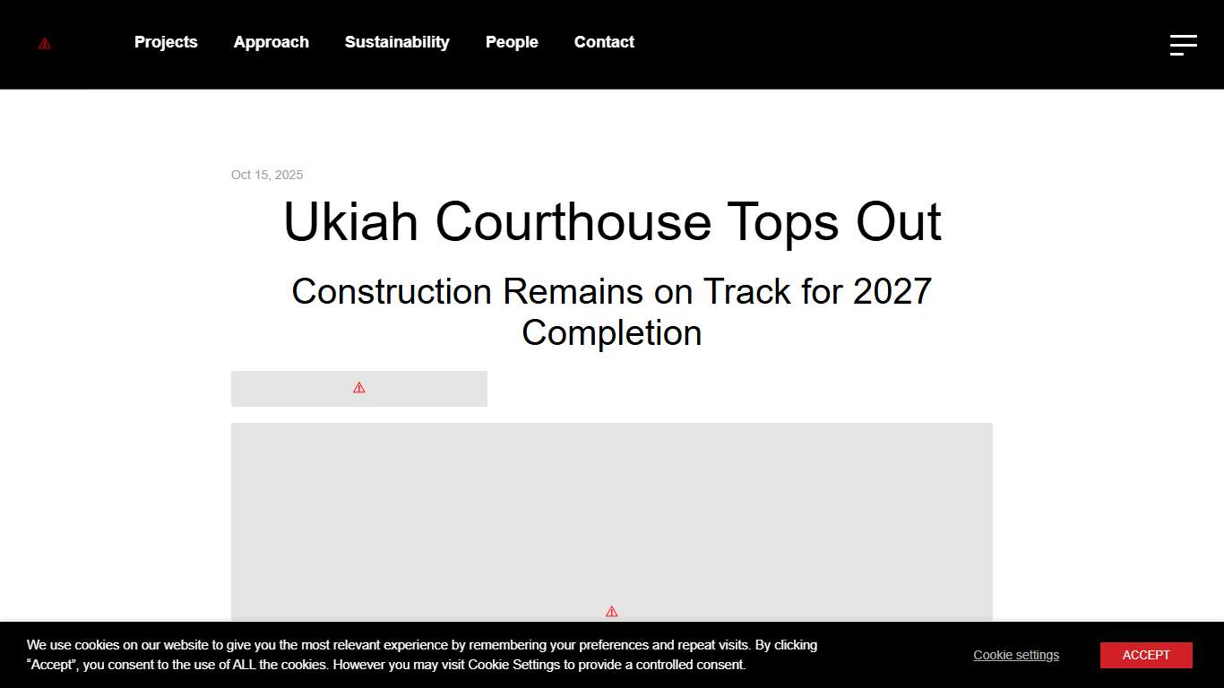 Ukiah Courthouse Tops Out - Fentress Studios, a Populous Company